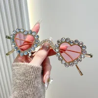 Hip-Hop Exaggerated Heart Shape Pc Heart Shape Full Frame Glasses main image 2