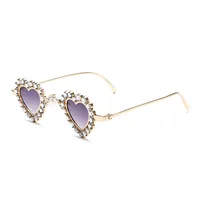 Hip-Hop Exaggerated Heart Shape Pc Heart Shape Full Frame Glasses main image 5
