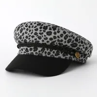 Women's Streetwear Leopard Wide Eaves Beret Hat sku image 4