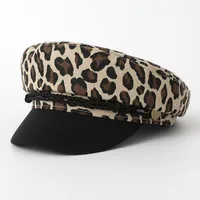 Women's Streetwear Leopard Wide Eaves Beret Hat main image 5