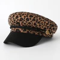 Women's Streetwear Leopard Wide Eaves Beret Hat main image 2