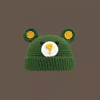 Women's Cute Cartoon Bear Eaveless Wool Cap sku image 5