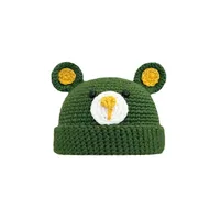 Women's Cute Cartoon Bear Eaveless Wool Cap main image 3