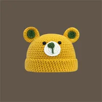 Women's Cute Cartoon Bear Eaveless Wool Cap sku image 4