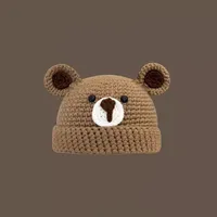 Women's Cute Cartoon Bear Eaveless Wool Cap sku image 2