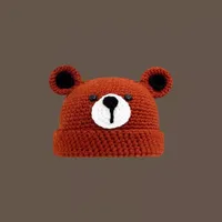 Women's Cute Cartoon Bear Eaveless Wool Cap sku image 6