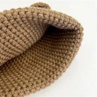 Women's Cute Cartoon Bear Eaveless Wool Cap main image 5
