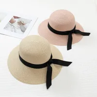 Women's Simple Style Bow Knot Big Eaves Straw Hat main image 2