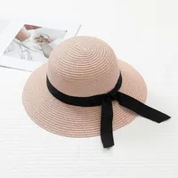 Women's Simple Style Bow Knot Big Eaves Straw Hat sku image 4