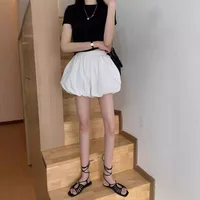 Women's Skirt Casual Simple Style Streetwear Solid Color Above Knee Holiday Daily main image 2