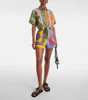 Women's Holiday Selfie Casual Simple Style Streetwear Printing Shorts Rompers sku image 2
