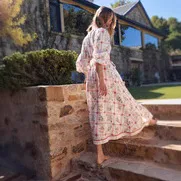 Women's A- Line Skirt Casual Elegant Streetwear Square Neck Long Sleeve Flower Midi Dress Holiday Daily main image 2