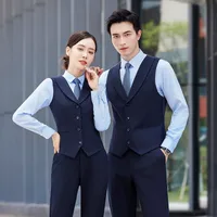 Men's Youth Solid Color Business Formal Wear V Neck Long Sleeve Slim Men's Business Suit main image 1