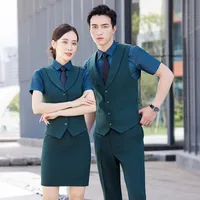 Men's Youth Solid Color Business Formal Wear V Neck Long Sleeve Slim Men's Business Suit main image 3