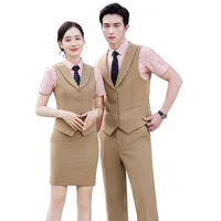 Men's Youth Solid Color Business Formal Wear V Neck Long Sleeve Slim Men's Business Suit main image 4