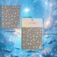 IG Style Cartoon Style Cute Ocean Mermaid Shell Nail Stickers Nail Decoration Accessories main image 3
