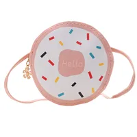 Kid'S Pu Leather Donuts Cute Round Zipper Shoulder Bag Crossbody Bag main image 6