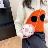 Kid'S Pu Leather Donuts Cute Round Zipper Shoulder Bag Crossbody Bag main image 2