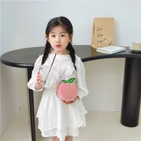 Kid'S Pu Leather Fruit Cute Round Zipper Crossbody Bag main image 4