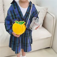 Kid'S Pu Leather Fruit Cute Round Zipper Crossbody Bag main image 3