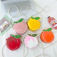 Kid'S Pu Leather Fruit Cute Round Zipper Crossbody Bag main image 1
