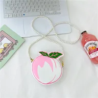 Kid'S Pu Leather Fruit Cute Round Zipper Crossbody Bag sku image 1