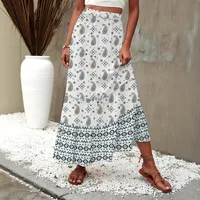 Women's A- Line Skirt Casual Simple Style Streetwear Printing Midi Dress Holiday Banquet Travel main image 1