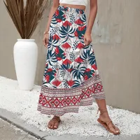 Women's A- Line Skirt Casual Simple Style Streetwear Printing Midi Dress Holiday Banquet Travel main image 3