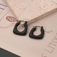 1 Pair/Package Casual Modern Style Simple Style Multicolor Square Simple Handmade Polishing Plating 304 Stainless Steel 18K Gold Plated Colorful Plating Rose Gold Plated Earrings main image 4