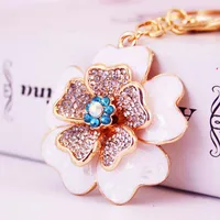 1 Piece Sweet Simple Style Flower Alloy Inlay Rhinestones Unisex Keychain main image 5