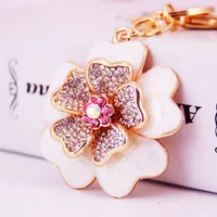 1 Piece Sweet Simple Style Flower Alloy Inlay Rhinestones Unisex Keychain main image 4