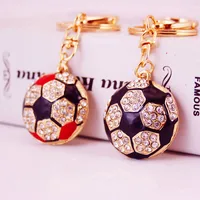 1 Piece Sweet Simple Style Football Alloy Inlay Rhinestones Unisex Keychain main image 1