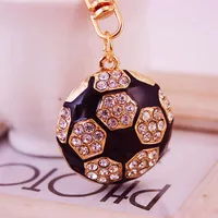 1 Piece Sweet Simple Style Football Alloy Inlay Rhinestones Unisex Keychain main image 6