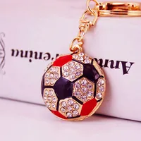 1 Piece Sweet Simple Style Football Alloy Inlay Rhinestones Unisex Keychain main image 4
