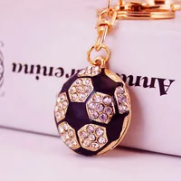 1 Piece Sweet Simple Style Football Alloy Inlay Rhinestones Unisex Keychain main image 5