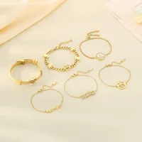 Simple Style Letter Heart Shape 304 Stainless Steel 18K Gold Plated Mother'S Day Women's Bracelets main image 3