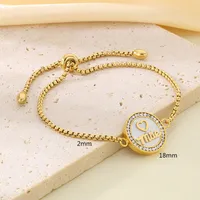 Simple Style Letter Heart Shape 304 Stainless Steel 18K Gold Plated Mother'S Day Women's Bracelets sku image 1