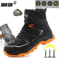 Adults Men's Casual Color Block Round Toe Hiking Boots main image 3