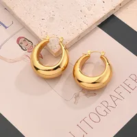 1 Pair/Package Casual Modern Style Simple Style U Shape Handmade Polishing Plating 304 Stainless Steel 18K Gold Plated Earrings main image 5