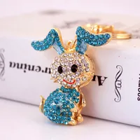 1 Piece Cute Sweet Rabbit Alloy Inlay Rhinestones Women's Keychain main image 4