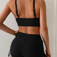 Women's Solid Color 2 Pieces Set Swimwear main image 2