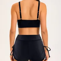 Women's Solid Color 2 Pieces Set Swimwear main image 4