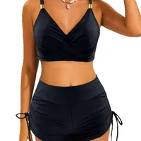 Women's Solid Color 2 Pieces Set Swimwear main image 5