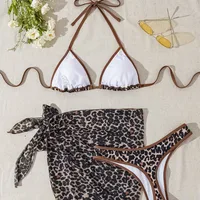 Women's Elegant Sexy Leopard 3 Pieces Set Swimwear main image 2