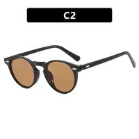 Retro Punk Commute Glasses Ac Round Frame Full Frame Glasses sku image 2