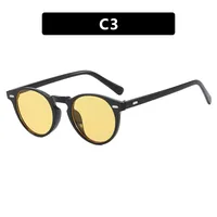 Retro Punk Commute Glasses Ac Round Frame Full Frame Glasses sku image 3