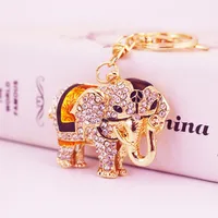 1 Piece Cute Sweet Elephant Alloy Inlay Rhinestones Women's Keychain main image 3