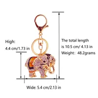 1 Piece Cute Sweet Elephant Alloy Inlay Rhinestones Women's Keychain main image 2