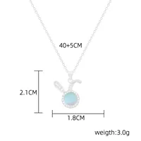 Simple Style Classic Style Rabbit Titanium Steel Women's Pendant Necklace main image 2