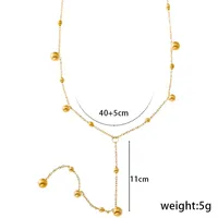 Basic Ball 304 Stainless Steel 18K Gold Plated Women's Y-Necklace main image 2